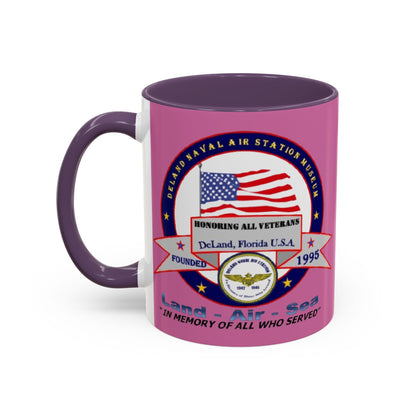 DNASM 2-sided, Founding & Student Art Pink Accent Mug by theGreenDragonTavern.shop