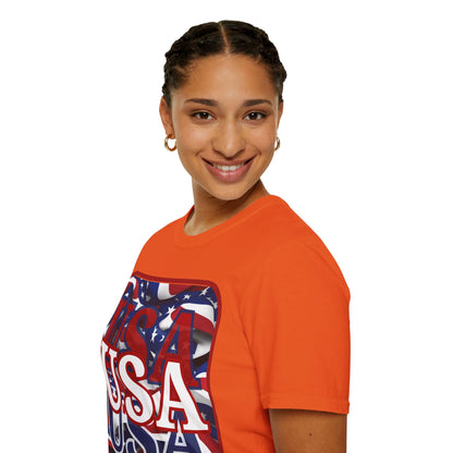 Red WHITE and Blue USA Patriot Light colors Unisex T-Shirt by theGreenDragonTavern.shop