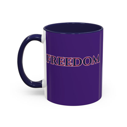 Freedom, Dark Purple Accent Mug by theGreenDragonTavern.shop