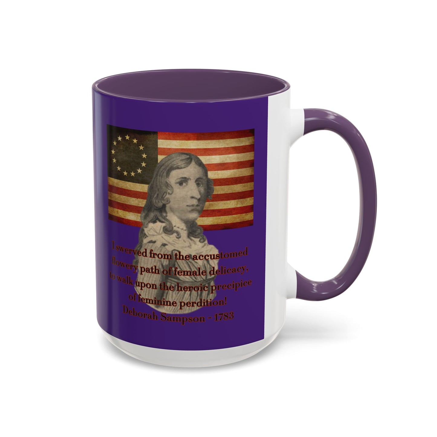 Deborah Sampson, America's Mulan Dark Purple Accent Mug by theGreenDragonTavern.shop