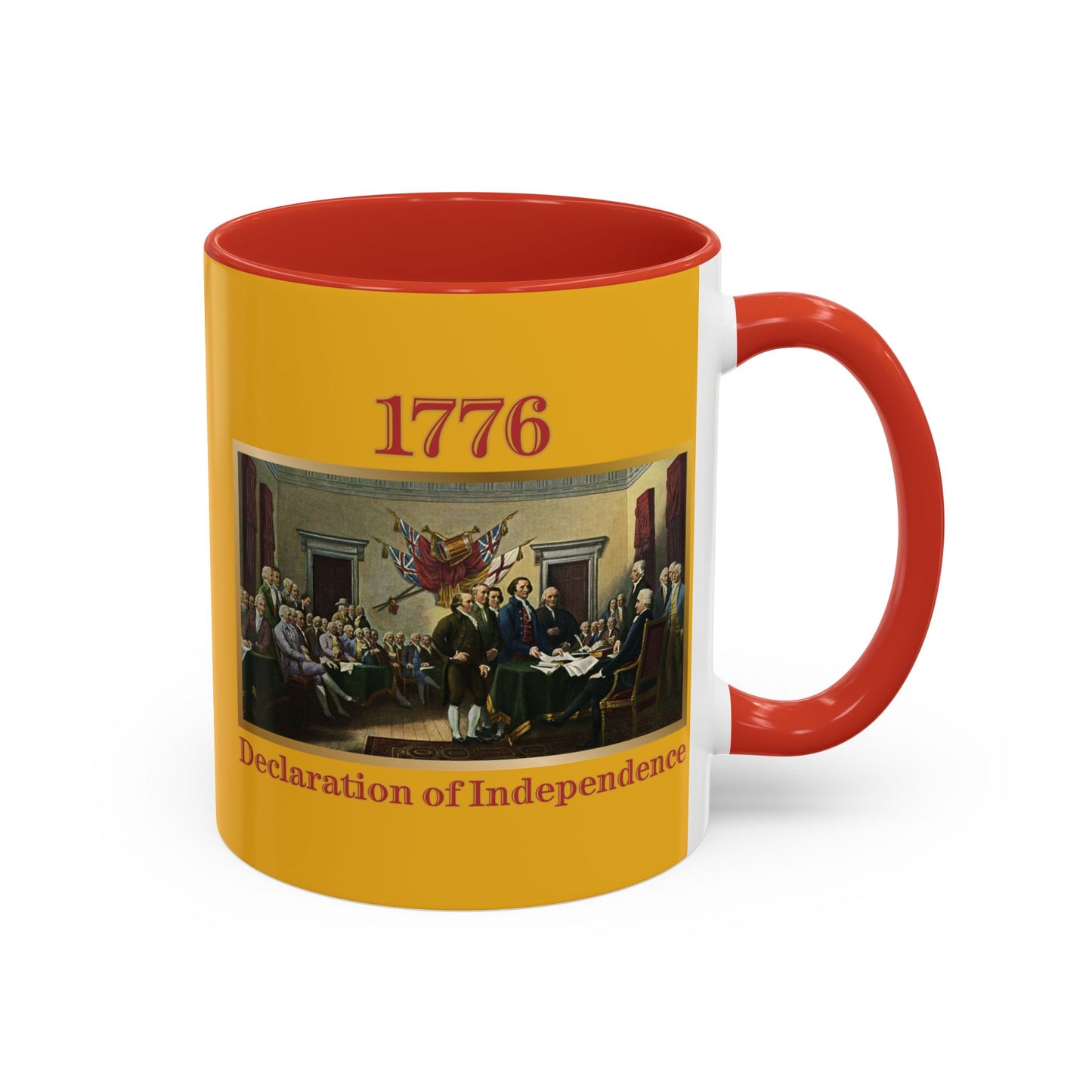 Declaration of Independence Yellow Accent Mug by theGreenDragonTavern.shop