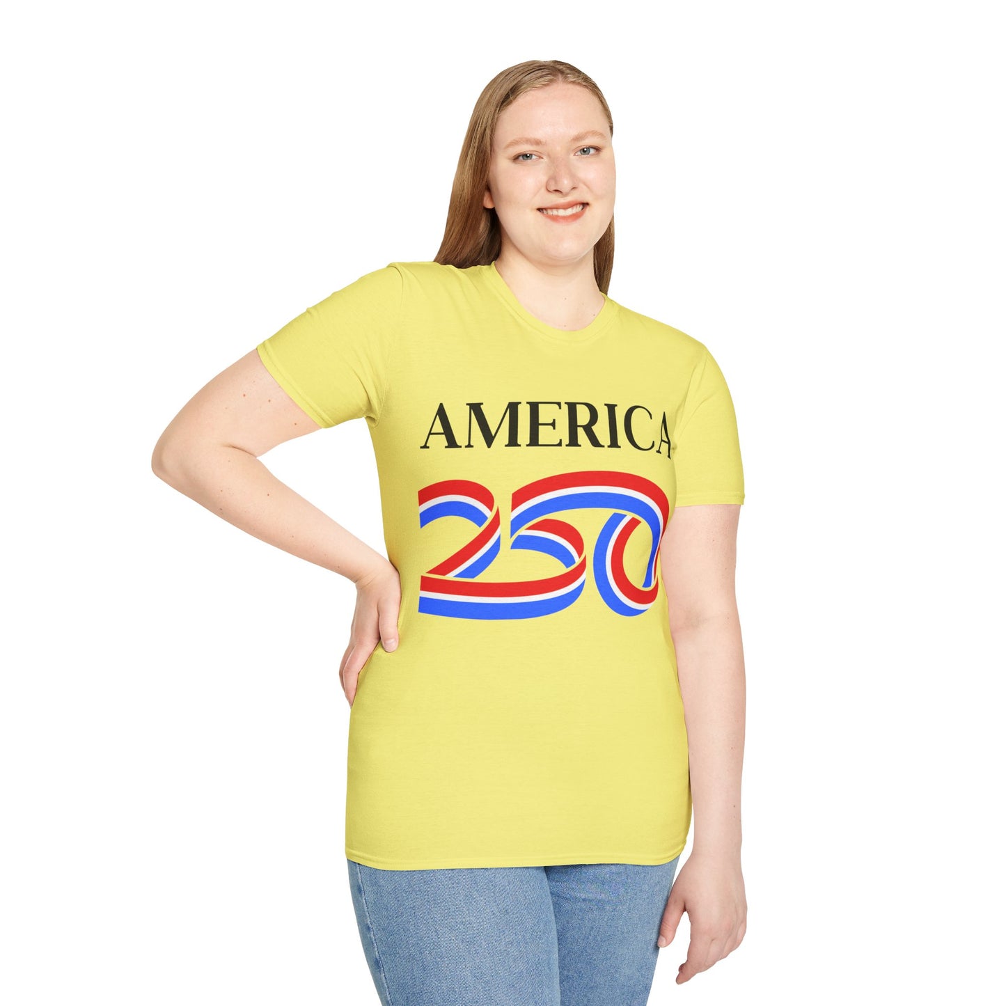 America 250 Black font, Light colors, Unisex T-Shirt by theGreenDragonTavern.shop