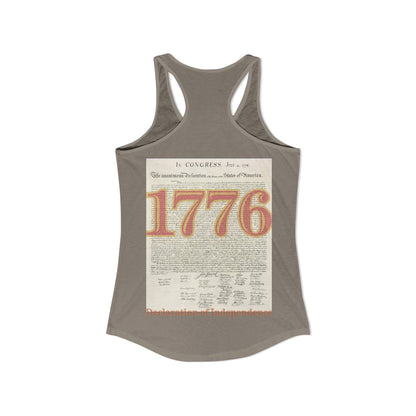 Declaration of Independence Women's Racerback Tank Top by theGreenDragonTavern.shop