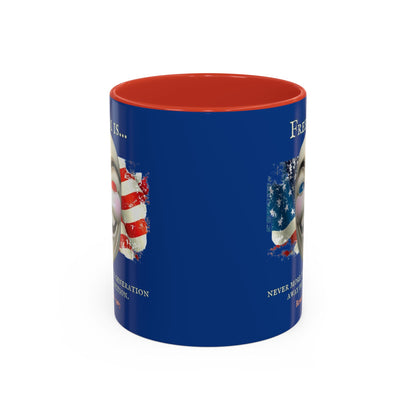 Ronald Reagan Freedom Vendetta Blue Accent Mug by theGreenDragonTavern.shop
