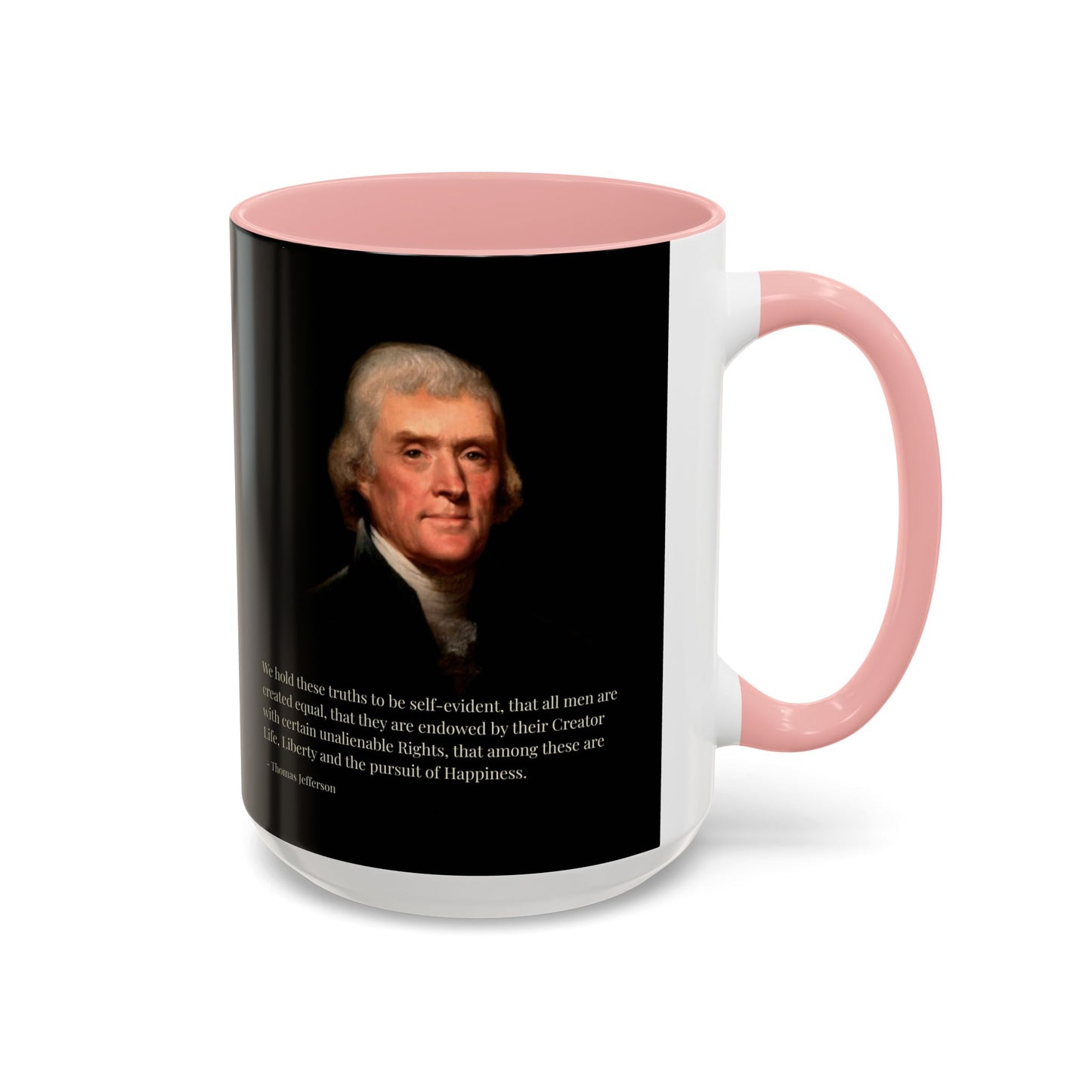 We hold these truths to be self-evident Black Accent Mug by theGreenDragonTavern.shop