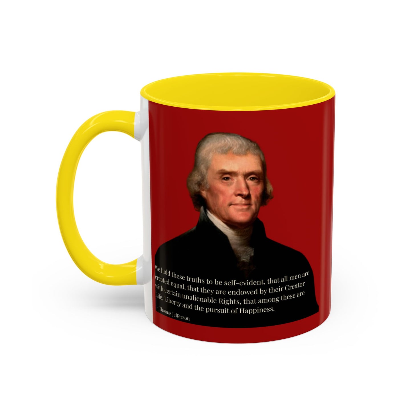 We hold these truths to be self-evident Red Accent Mug by theGreenDragonTavern.shop