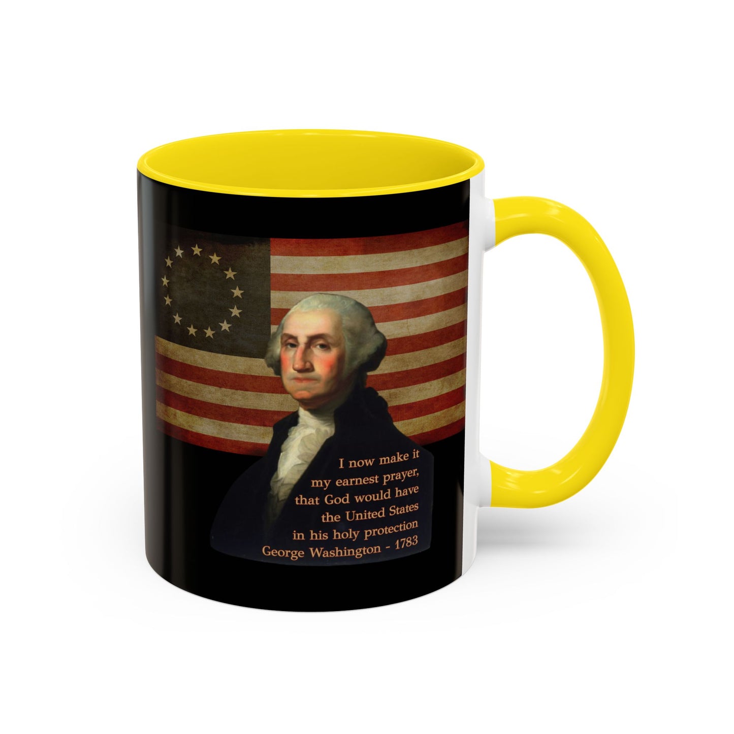 Washington's Earnest Prayer Black Accent Mug by theGreenDragonTavern.shop