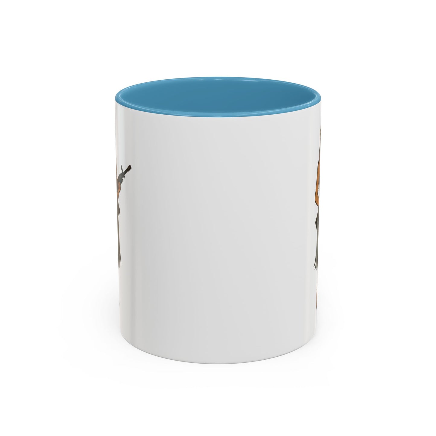 Hula Girl Packin' Heat White Accent Mug by theGreenDragonTavern.shop