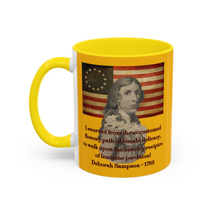 Deborah Sampson, America's Mulan Yellow Accent Mug by theGreenDragonTavern.shop
