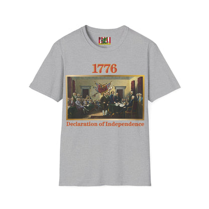Declaration of Independence Light colors Unisex T-Shirt by theGreenDragonTavern.shop