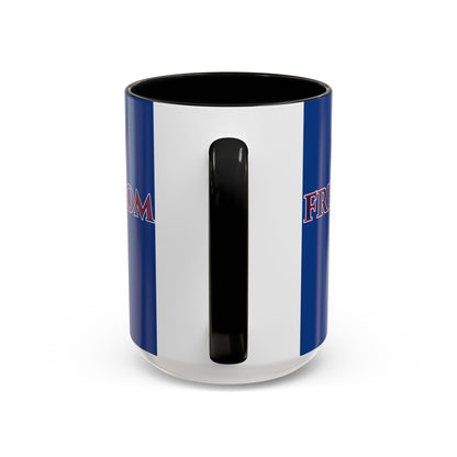 Freedom, Dark Blue Accent Mug by theGreenDragonTavern.shop