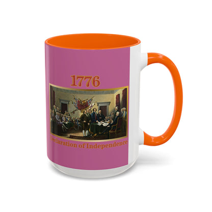 Declaration of Independence Pink Accent Mug by theGreenDragonTavern.shop