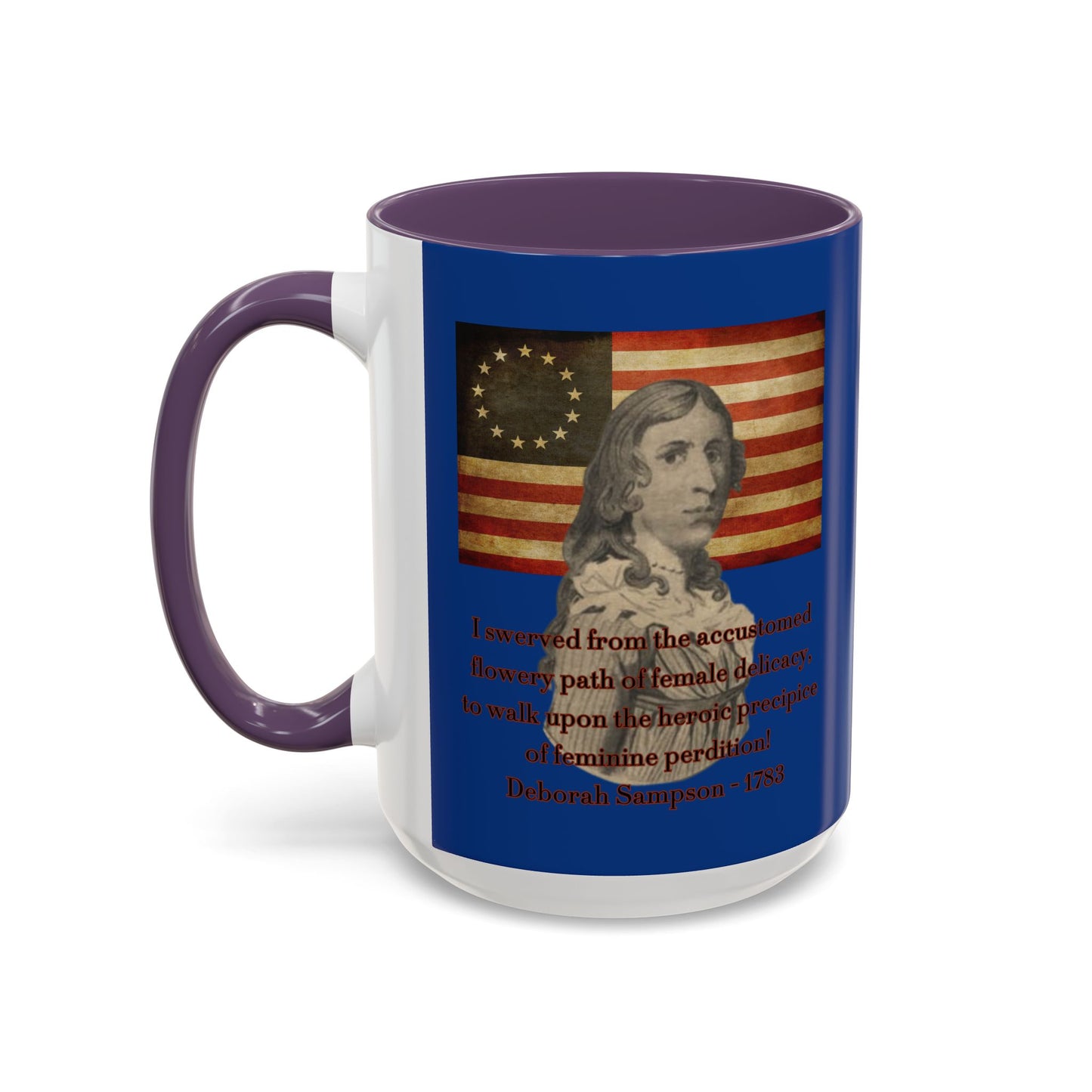 Deborah Sampson, America's Mulan Dark Blue Accent Mug by theGreenDragonTavern.shop