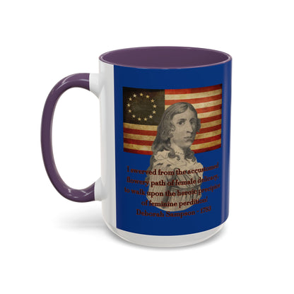 Deborah Sampson, America's Mulan Dark Blue Accent Mug by theGreenDragonTavern.shop