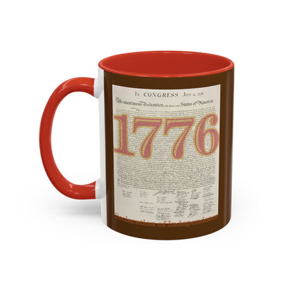Declaration of Independence Brown Accent Mug by theGreenDragonTavern.shop
