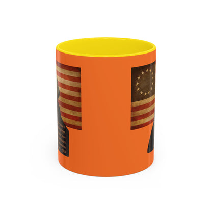 Washington's Earnest Prayer Orange Accent Mug by theGreenDragonTavern.shop