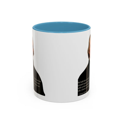 We hold these truths to be self-evident White Accent Mug by theGreenDragonTavern.shop
