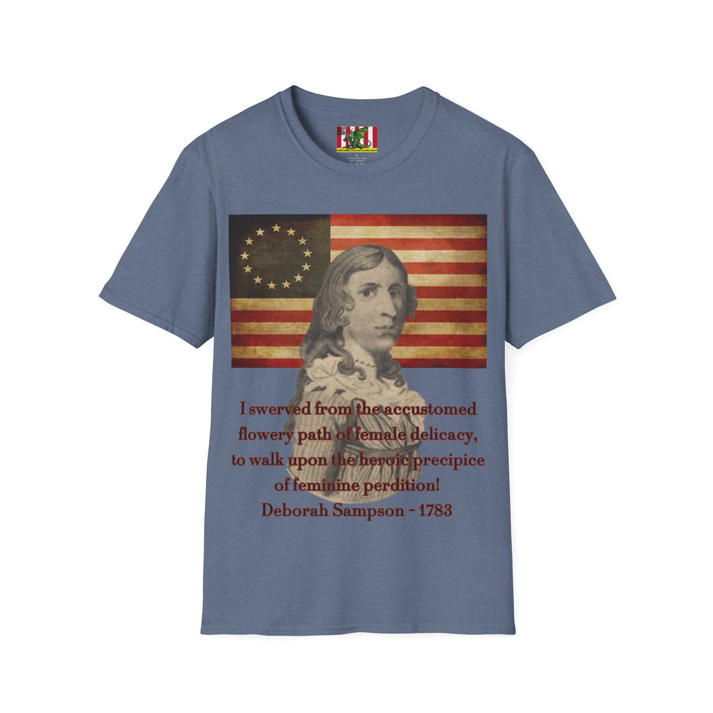 Deborah Sampson, America's Mulan Dark colors Unisex T-Shirt by theGreenDragonTavern.shop