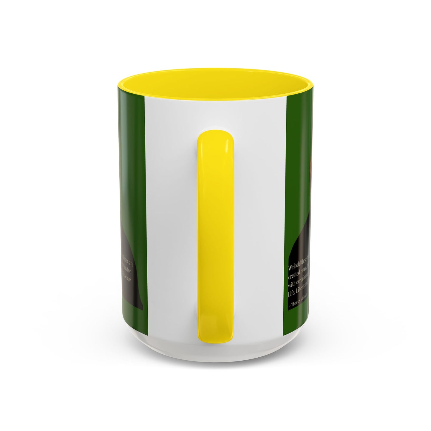 We hold these truths to be self-evident Dark Green Accent Mug by theGreenDragonTavern.shop