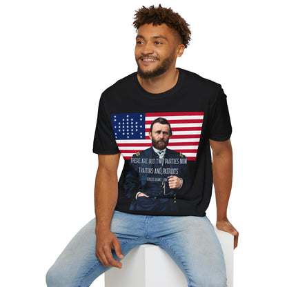 "Traitors and Patriots" Ulysses Grant Dark colors Unisex T-Shirt by theGreenDragonTavern.shop