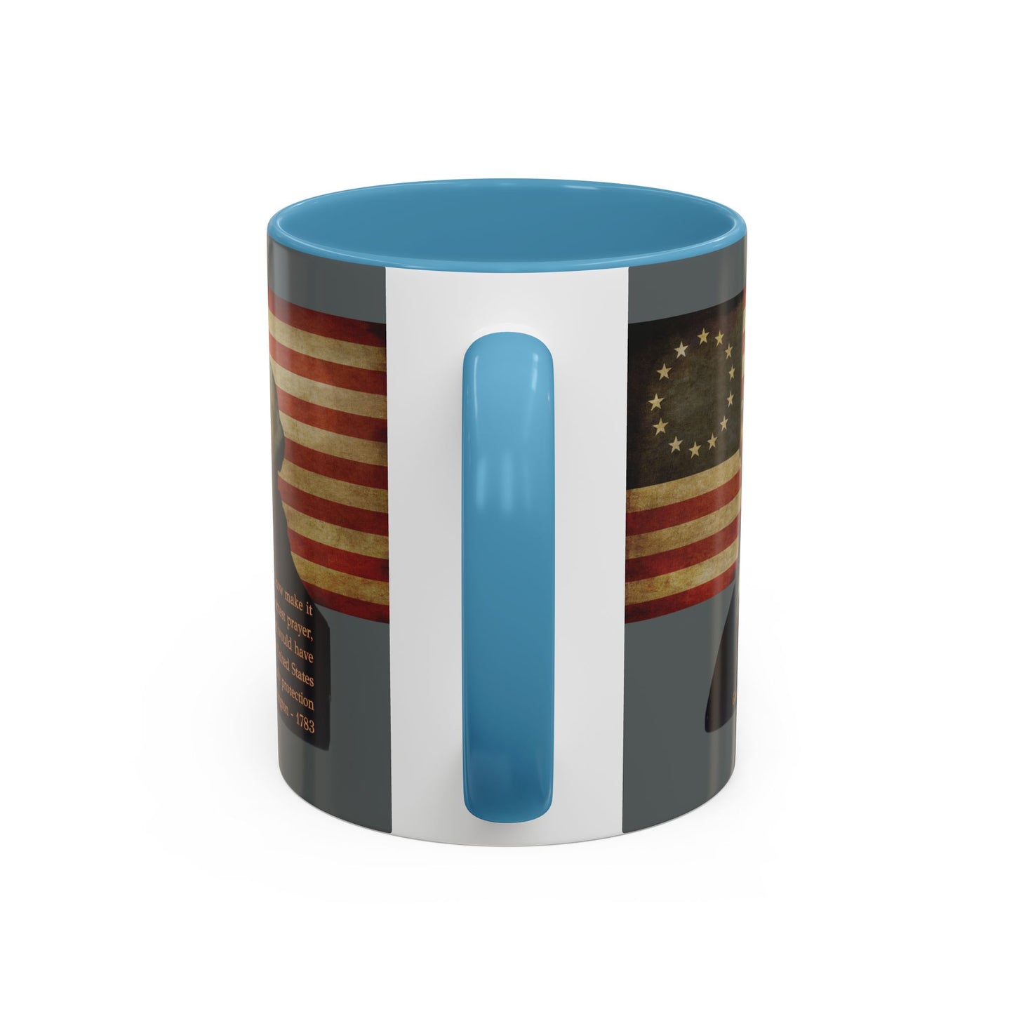 Washington's Earnest Prayer Grey Accent Mug by theGreenDragonTavern.shop