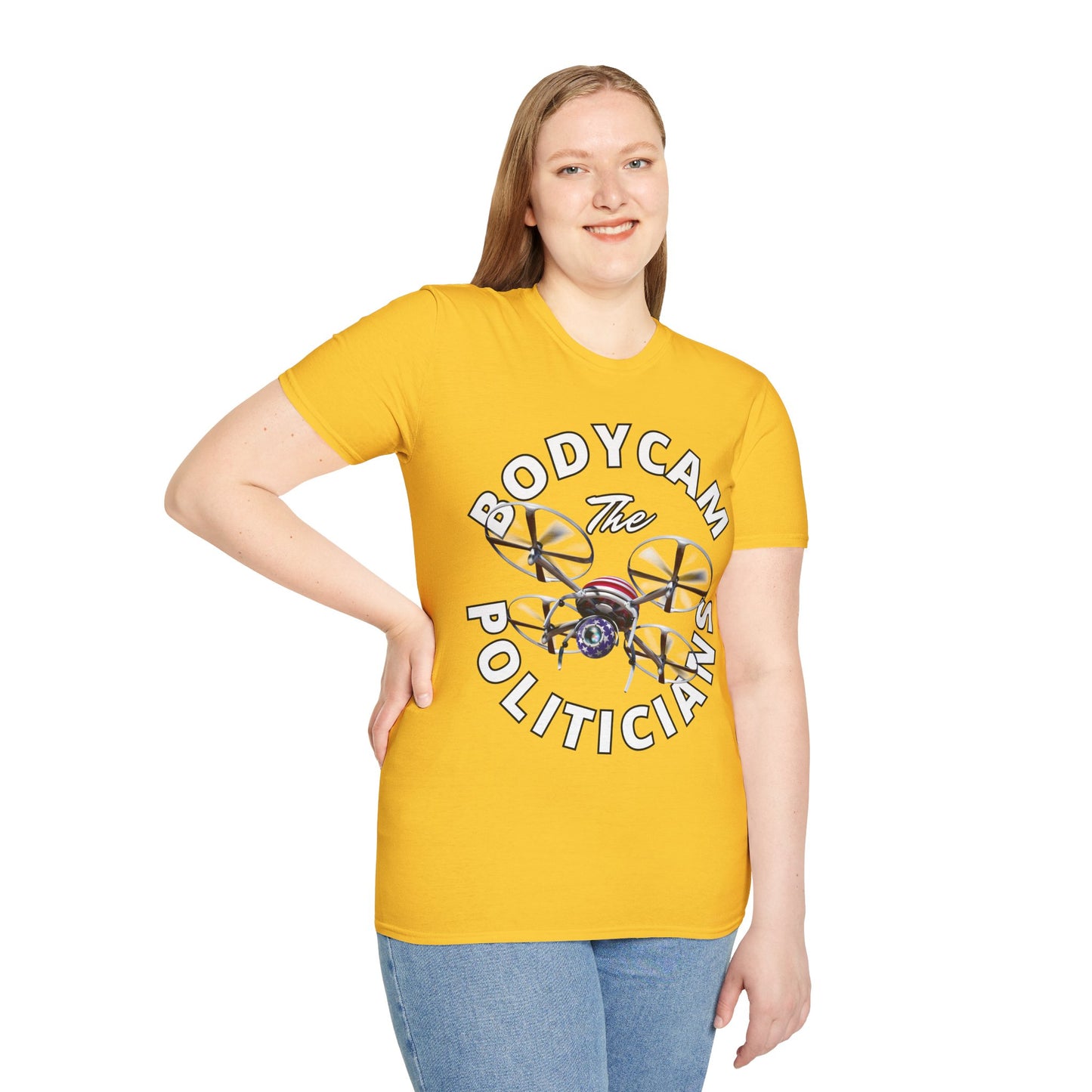 Bodycam the Politicians Drone Light colors Unisex T-Shirt by theGreenDragonTavern.shop