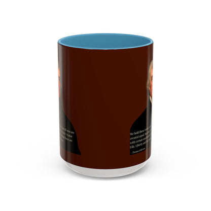 We hold these truths to be self-evident Brown Accent Mug by theGreenDragonTavern.shop