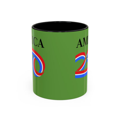 America 250 Green Accent Mug by theGreenDragonTavern.shop