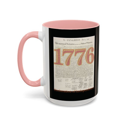 Declaration of Independence Black Accent Mug by theGreenDragonTavern.shop