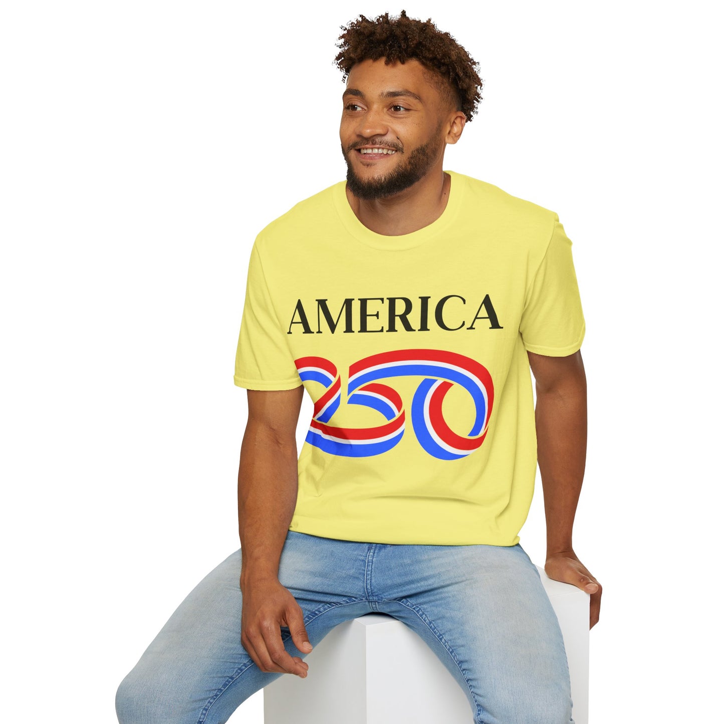 America 250 Black font, Light colors, Unisex T-Shirt by theGreenDragonTavern.shop
