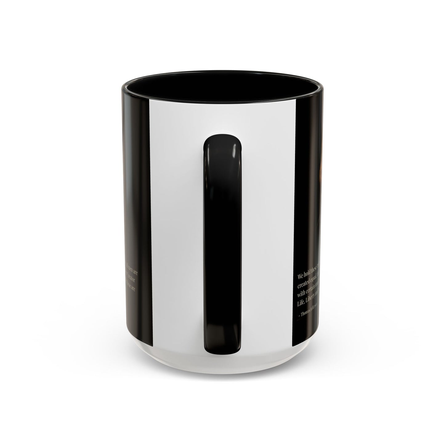 We hold these truths to be self-evident Black Accent Mug by theGreenDragonTavern.shop