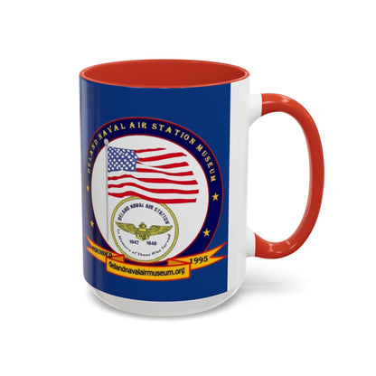 DeLand Naval Air Station Museum Blue Accent Mug by theGreenDragonTavern.shop