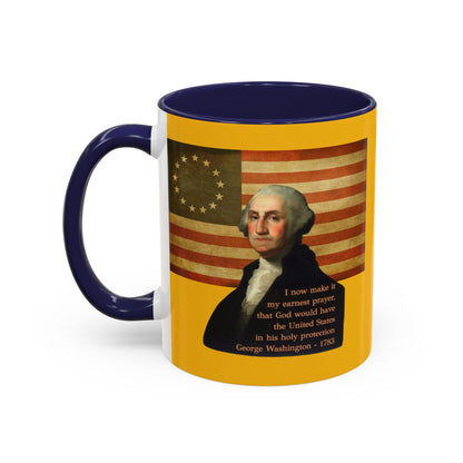 Washington's Earnest Prayer Yellow Accent Mug by theGreenDragonTavern.shop