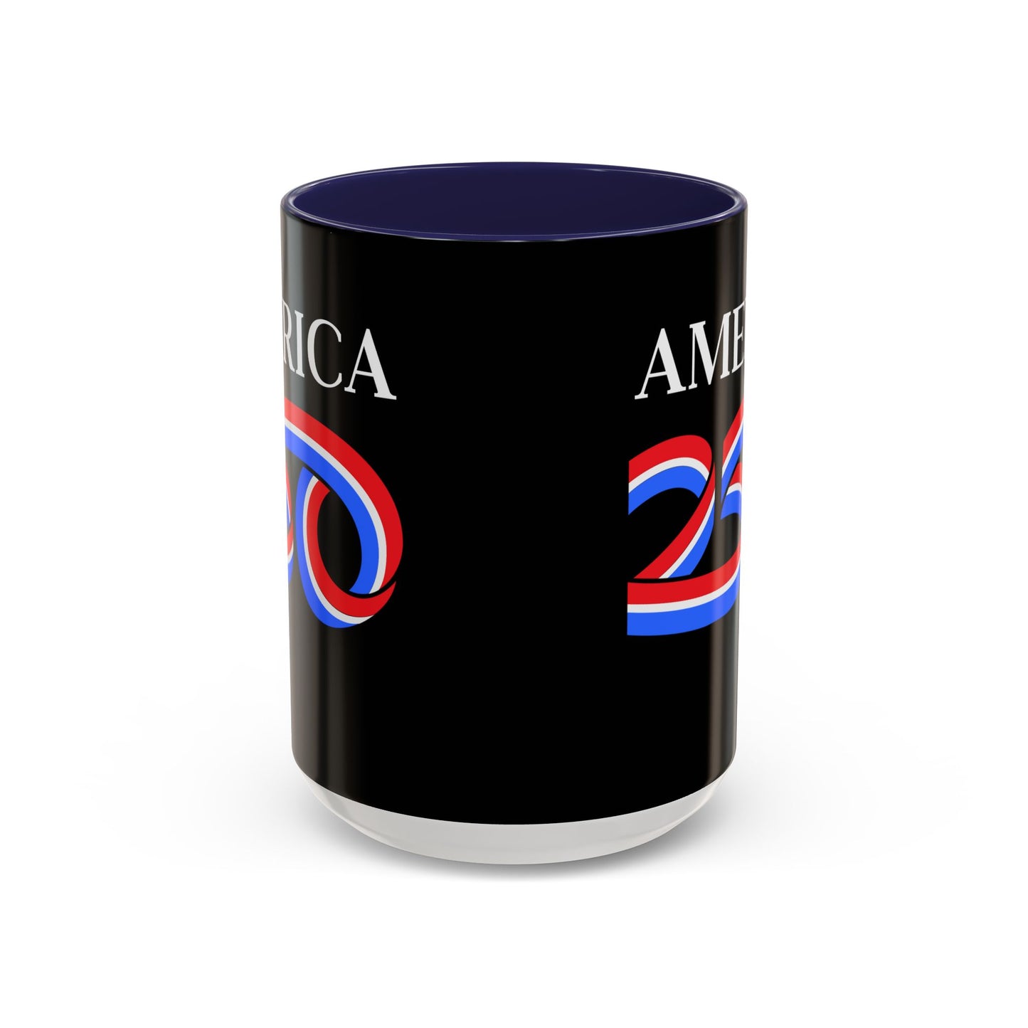 America 250 Black Accent Mug by theGreenDragonTavern.shop