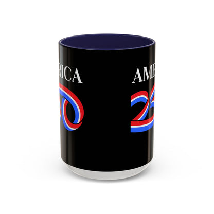 America 250 Black Accent Mug by theGreenDragonTavern.shop