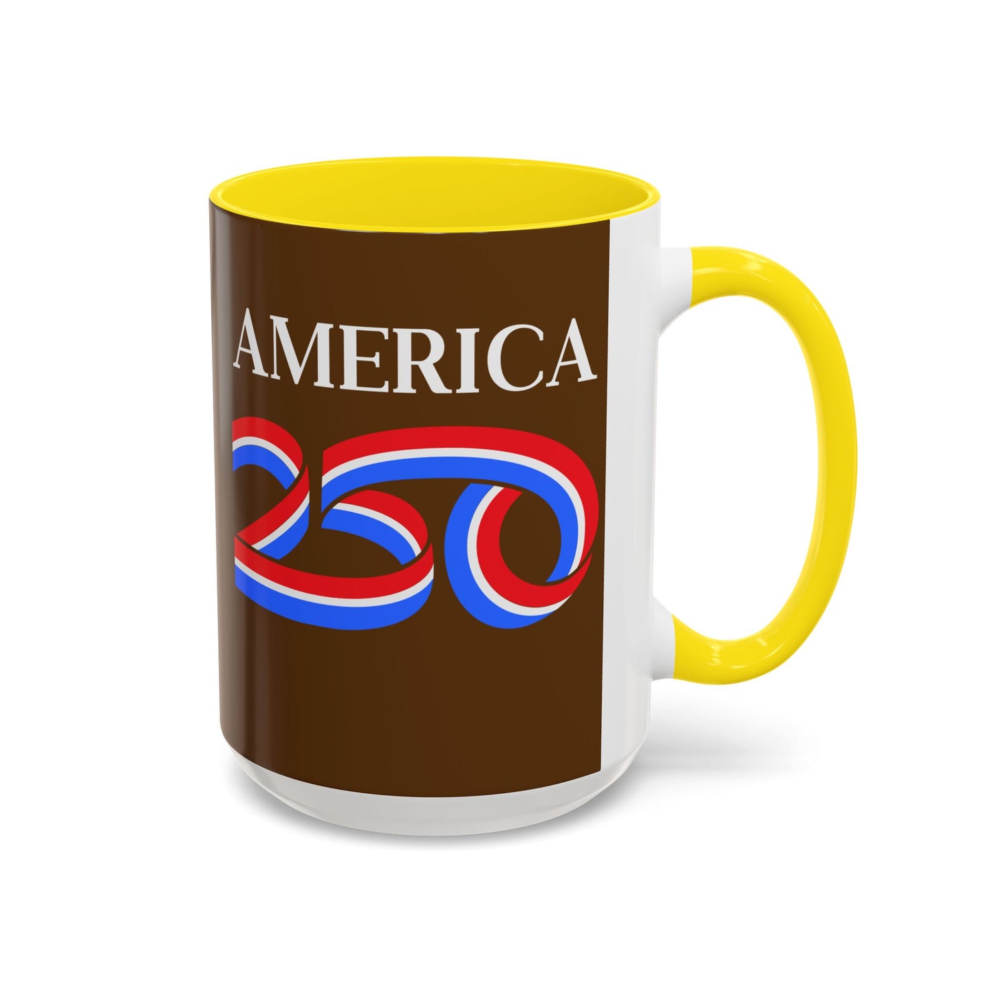 America 250 Brown Accent Mug by theGreenDragonTavern.shop