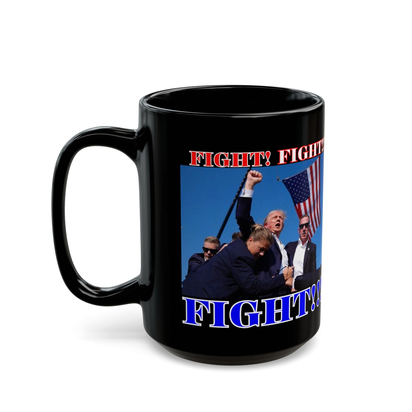 FIGHT! FIGHT!! FIGHT!!! Black Mug by theGreenDragonTavern.shop