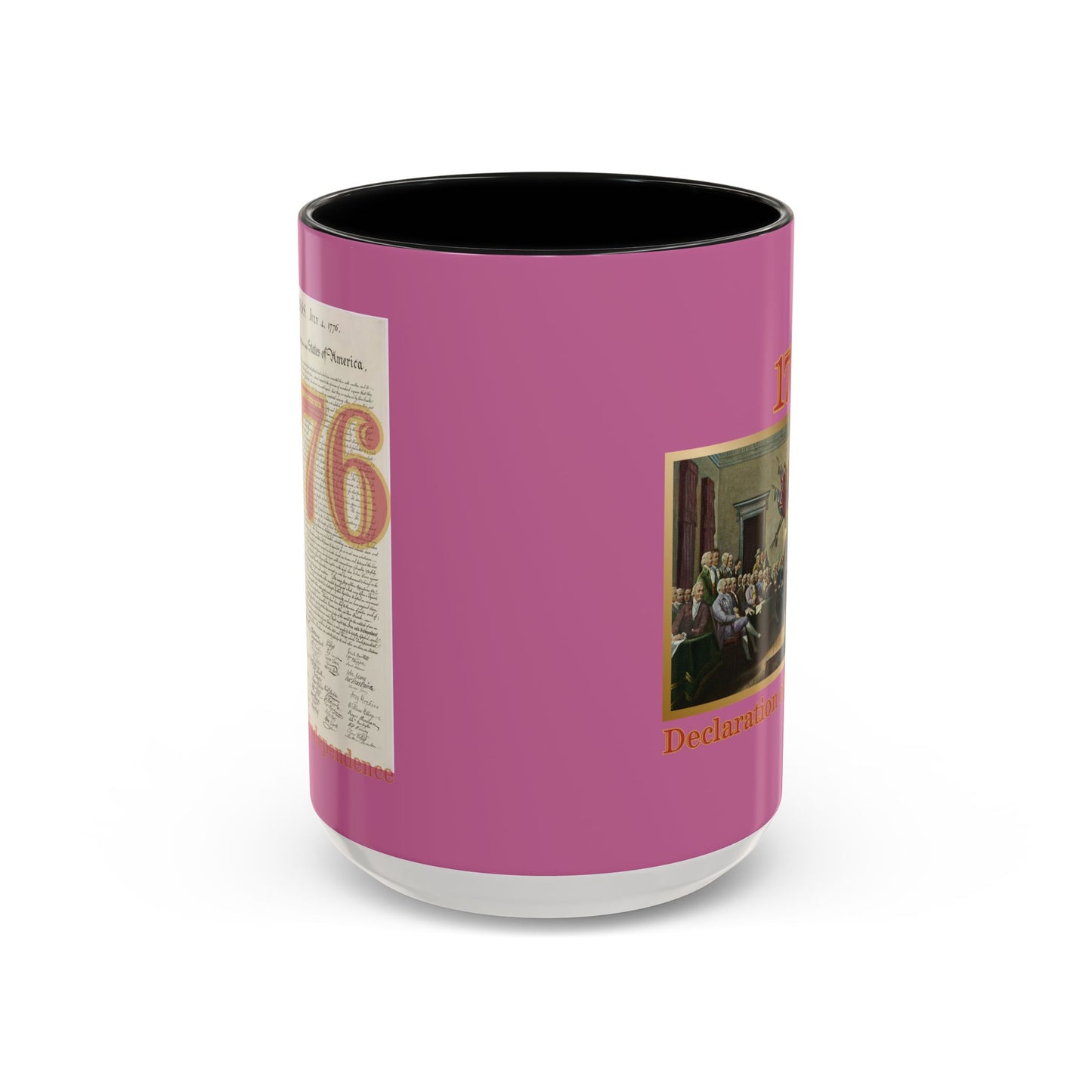 Declaration of Independence Pink Accent Mug by theGreenDragonTavern.shop