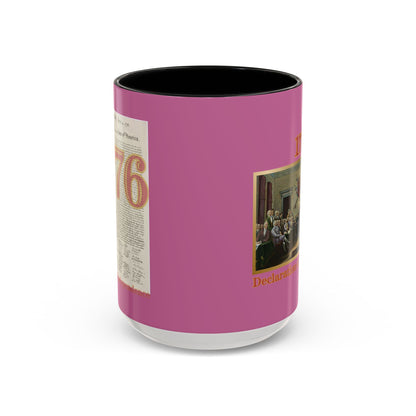 Declaration of Independence Pink Accent Mug by theGreenDragonTavern.shop