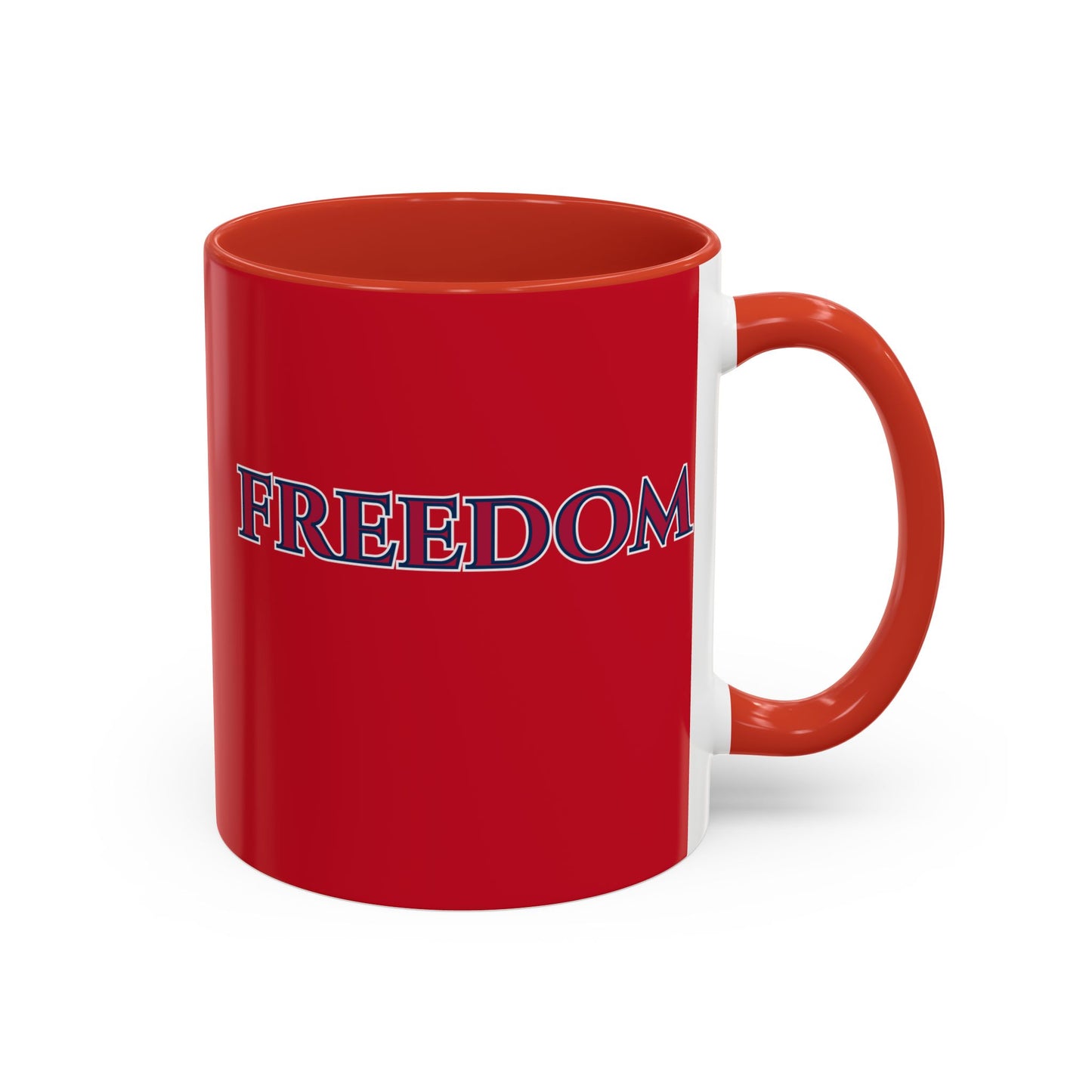 Freedom, Red Accent Mug by theGreenDragonTavern.shop