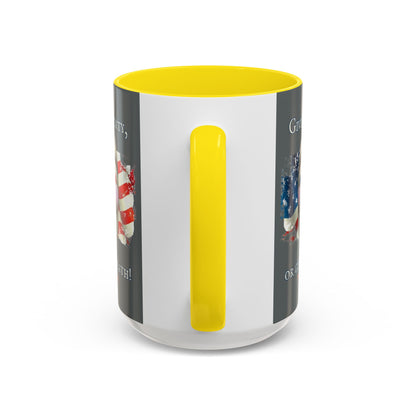 Vendetta, "Give me liberty, or give me death!" Grey Accent Mug by theGreenDragonTavern.shop