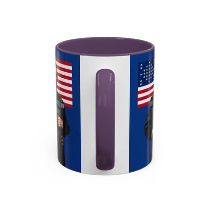 "Traitors and Patriots" Ulysses Grant Dark Blue Accent Mug by theGreenDragonTavern.shop