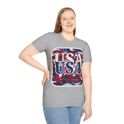 Red White and BLUE USA Patriot Light colors Unisex T-Shirt by theGreenDragonTavern.shop