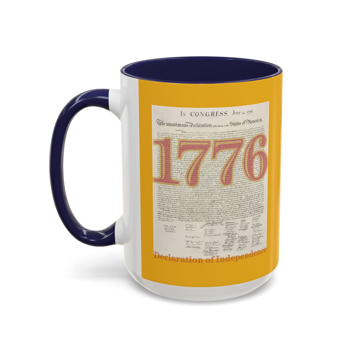 Declaration of Independence Yellow Accent Mug by theGreenDragonTavern.shop