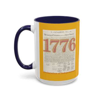 Declaration of Independence Yellow Accent Mug by theGreenDragonTavern.shop