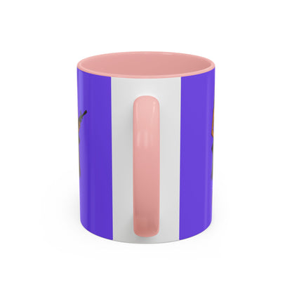Hula Girl Packin' Heat Light Purple Accent Mug by theGreenDragonTavern.shop