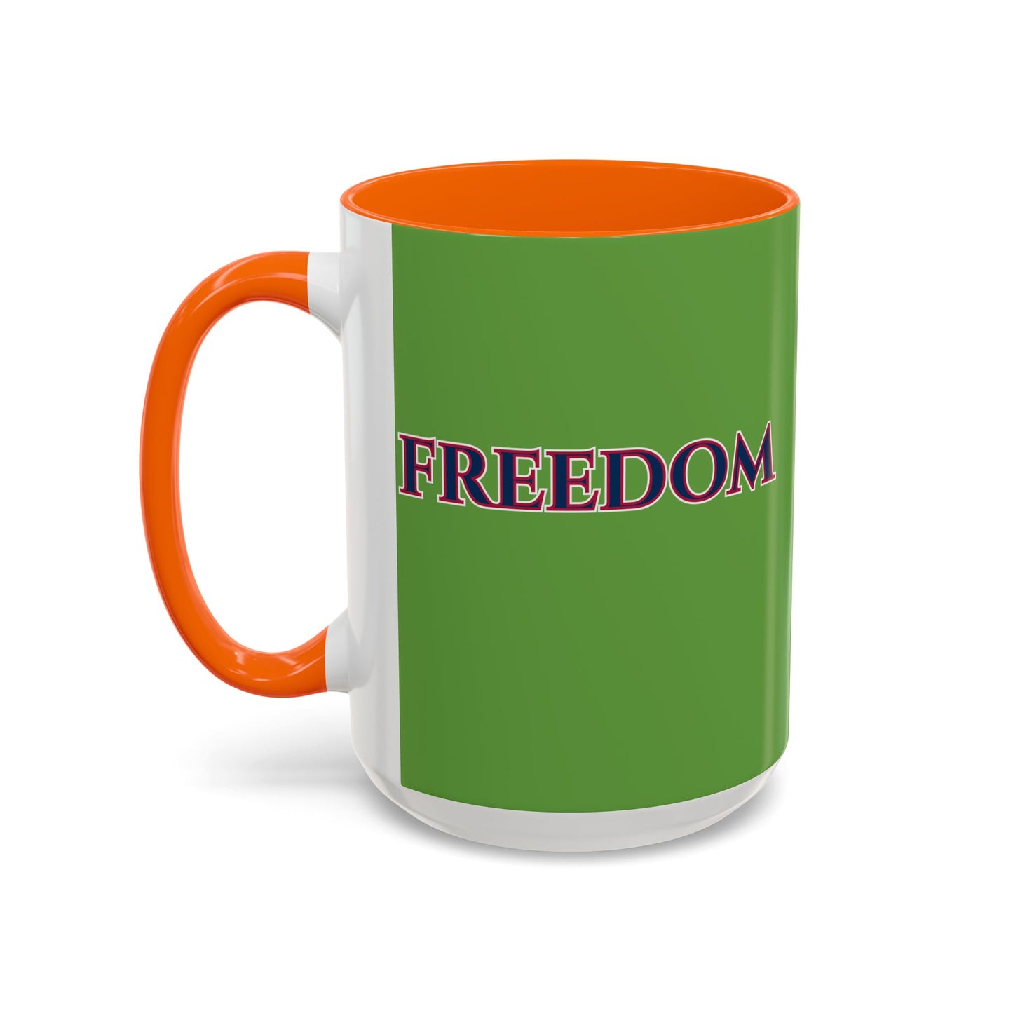 Freedom, Green Accent Mug by theGreenDragonTavern.shop