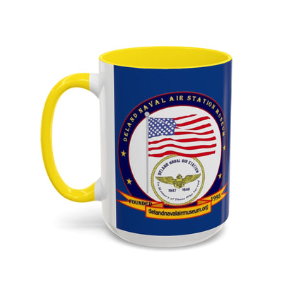 DeLand Naval Air Station Museum Blue Accent Mug by theGreenDragonTavern.shop