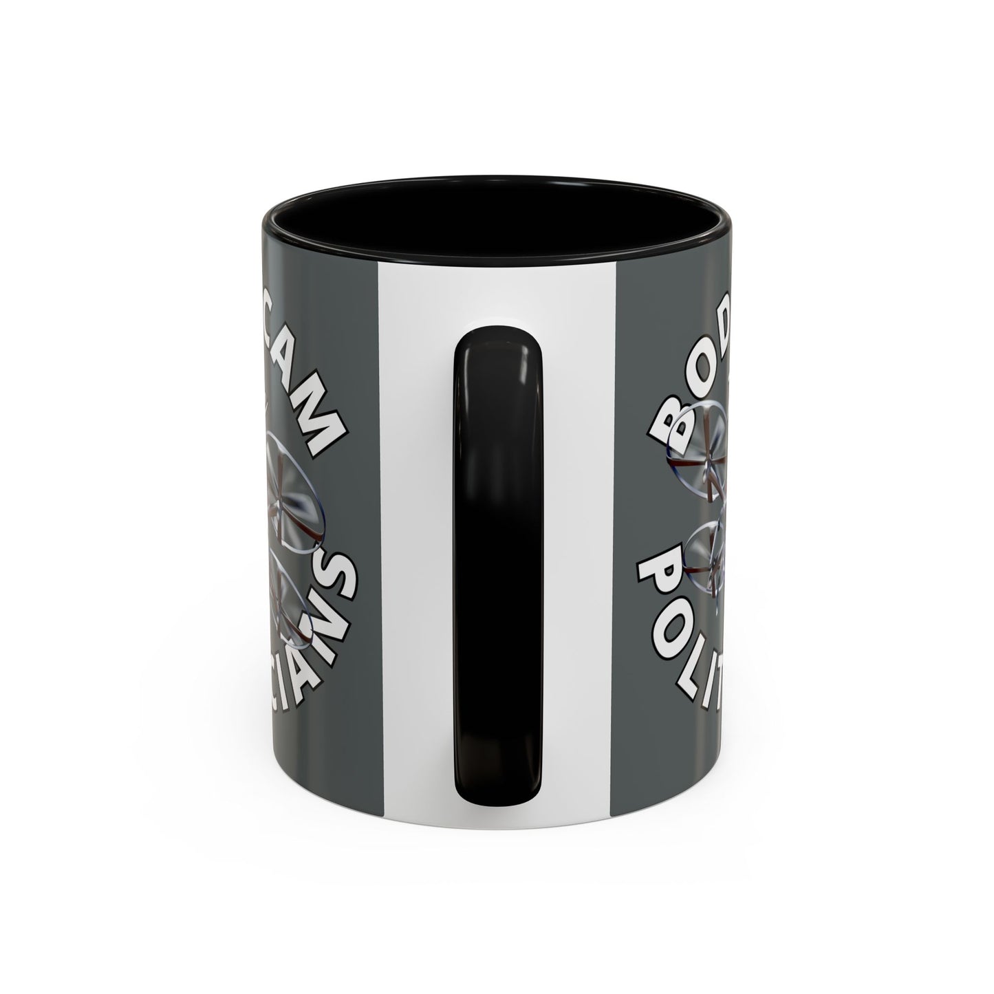 Bodycam the Politicians Drone Grey Accent Mug by theGreenDragonTavern.shop