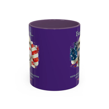 Ronald Reagan Freedom Vendetta Purple Accent Mug by theGreenDragonTavern.shop
